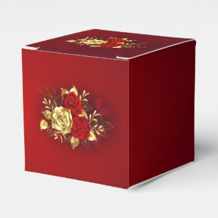 Drei Schmuckstücke Rose Geschenkschachtel