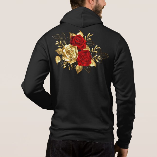 Drei Schmuckstücke Rose Hoodie (Rückseite)