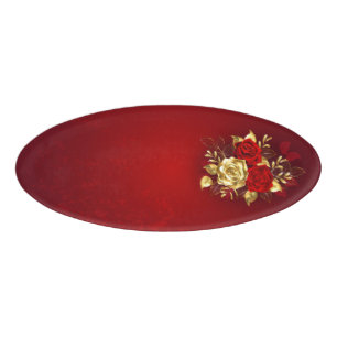 Drei Schmuckstücke Rose Namenschild