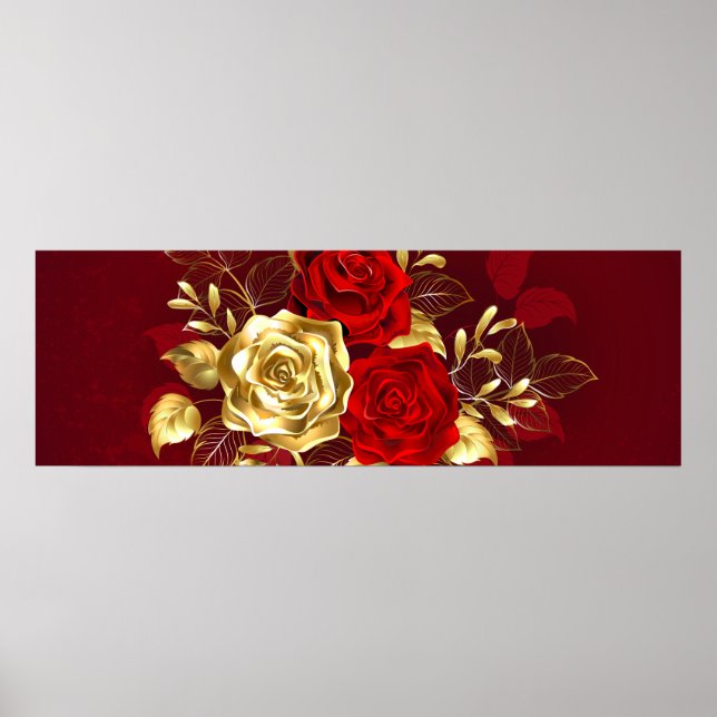 Drei Schmuckstücke Rose Poster (Vorne)