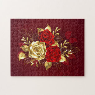 Drei Schmuckstücke Rose Puzzle