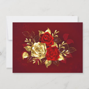 Drei Schmuckstücke Rose Save The Date