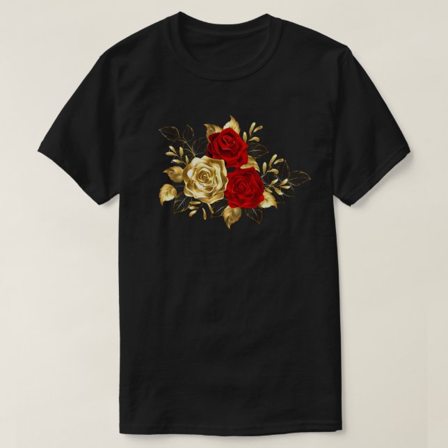 Drei Schmuckstücke Rose T-Shirt (Design vorne)