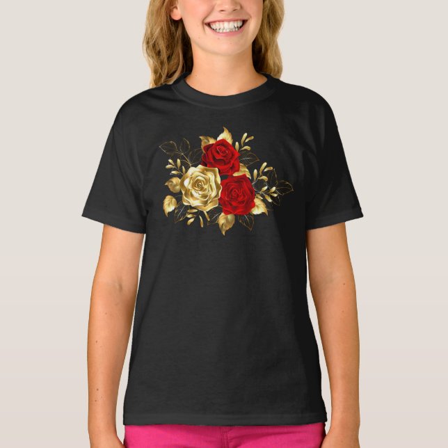 Drei Schmuckstücke Rose T-Shirt (Vorderseite)
