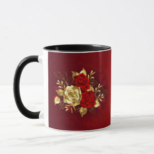 Drei Schmuckstücke Rose Tasse
