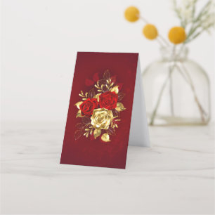 Drei Schmuckstücke Rose Terminkarte