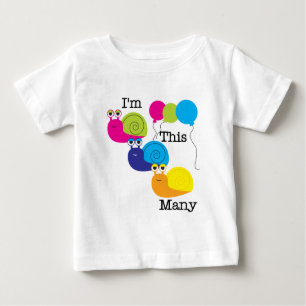 Drei Schnecken Ich bin so viele Hemden und Geschen Baby T-shirt