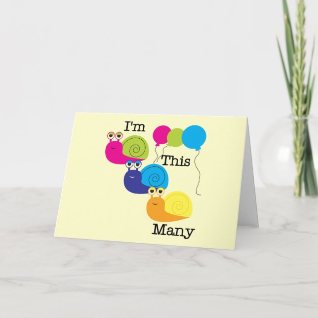 Drei Schnecken Ich bin so viele Hemden und Geschen Karte (Vorderseite)