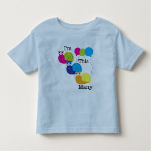 Drei Schnecken Ich bin so viele Hemden und Geschen Kleinkind T-shirt