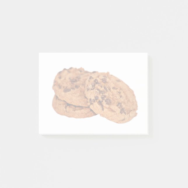 Drei Schokoladen-Plätzchen Post-it Klebezettel (Vorderseite)