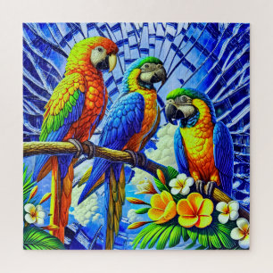 Drei schöne Papageien Puzzle