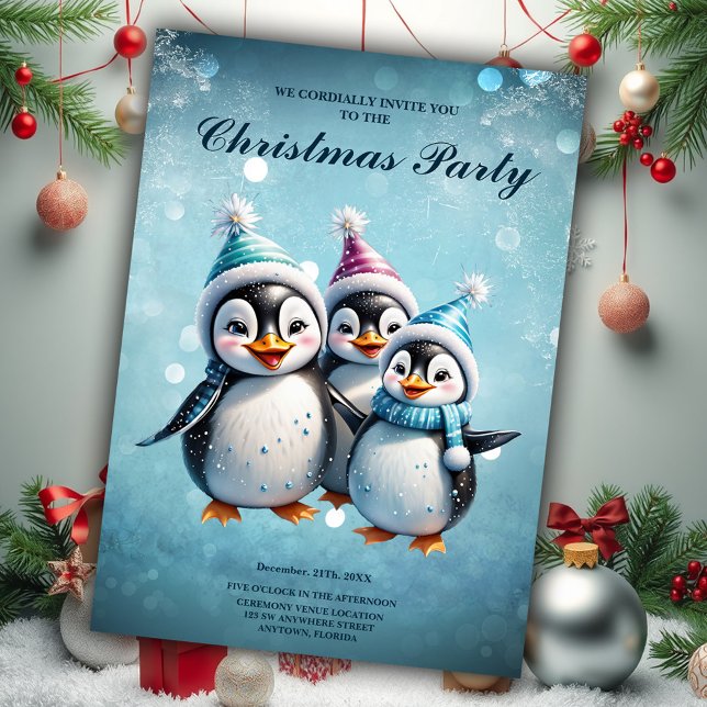 Drei schöne Pinguine Einladung (Von Creator hochgeladen)