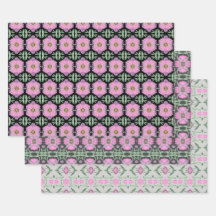 Drei schöne, rosafarbene, aufeinander abgestimmte