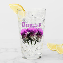 Drei schottische Disteln Glas