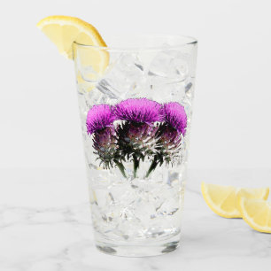 Drei schottische Disteln Glas
