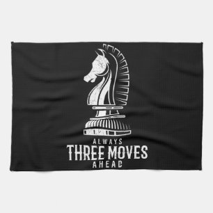 Drei Schritte voraus I Schach Matt Game Schach Stü Geschirrtuch