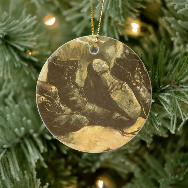Drei Schuhpaare von Vincent van Gogh Keramikornament (Baum)