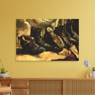Drei Schuhpaare von Vincent van Gogh Leinwanddruck