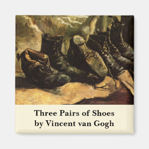 Drei Schuhpaare von Vincent van Gogh Magnet