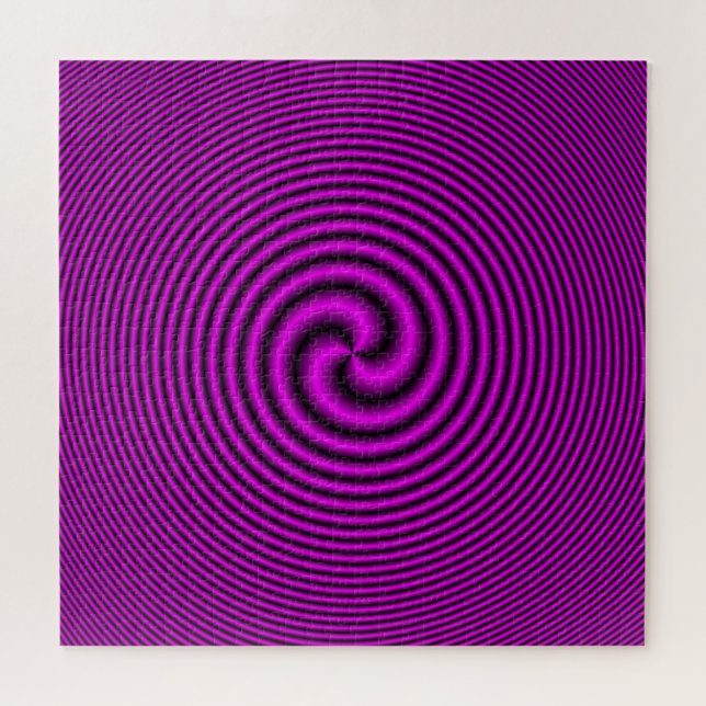 Drei Schwanzspirale in Violettrosa Puzzle (Horizontal)