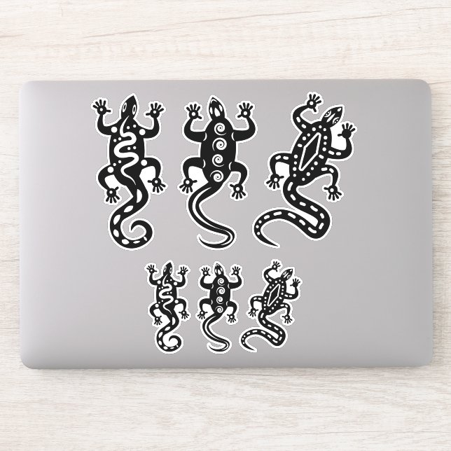 Drei schwarze Lizards Thunder_Cove Südwest Style Aufkleber (Computer)