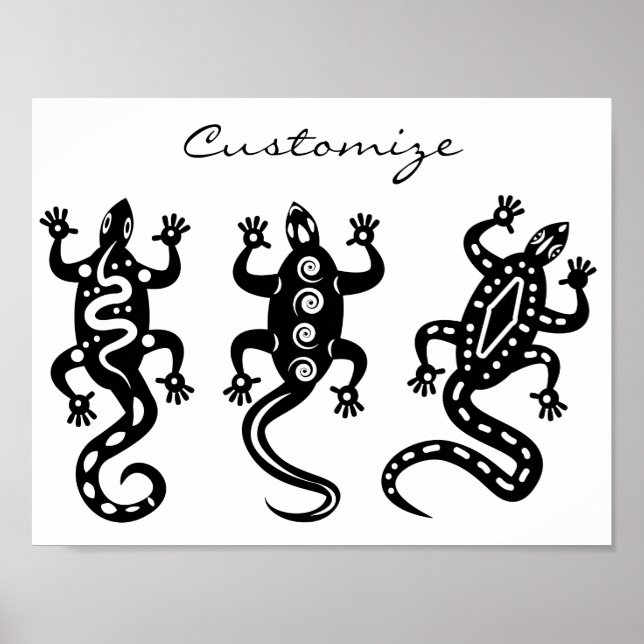Drei schwarze Lizards Thunder_Cove Südwest Style Poster (Vorne)