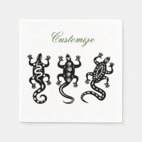 Drei schwarze Lizards Thunder_Cove Südwest Style