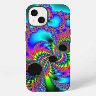 Drei schwarze Löcher Neon-Farb-Fraktal iPhone 13 Hülle