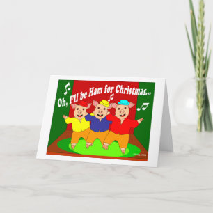 Drei Schweine Christliches Weihnachtsgeschenk Feiertagskarte