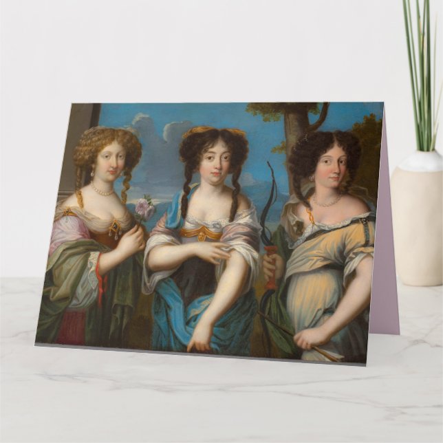 DREI SCHWESTER BESTIES SISTER GREETING CARD KARTE (Vorderseite)