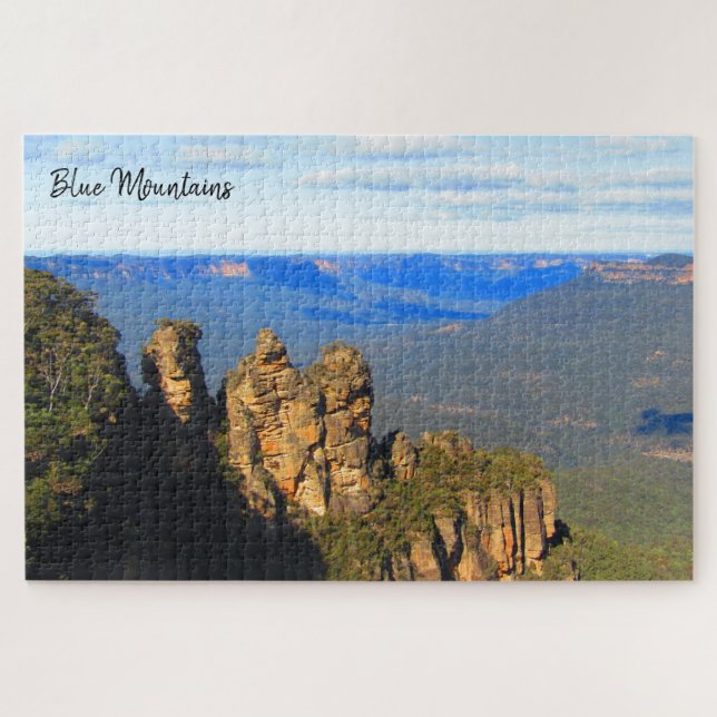 drei Schwestern blaue Berge Puzzle (Horizontal)