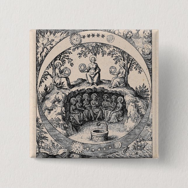 Drei Schwestern der Alchemie Button (Vorderseite)