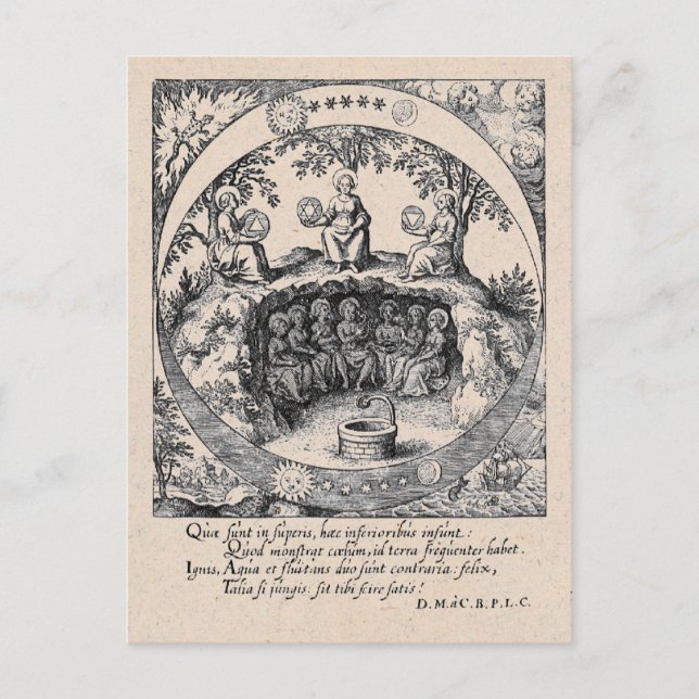 Drei Schwestern der Alchemie Postkarte (Vorderseite)