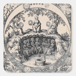 Drei Schwestern der Alchemie Runder Aufkleber