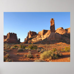 Drei Schwestern im Arches National Park Poster