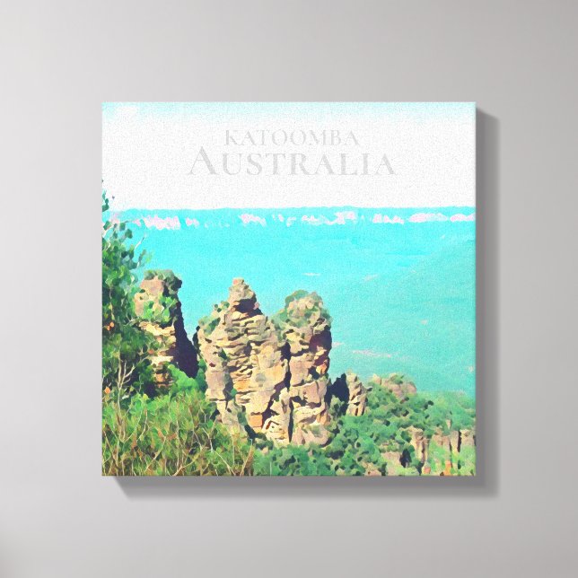 Drei Schwestern Katoomba landschaftlich Australien Leinwanddruck (Vorderseite)