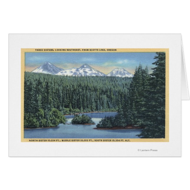 Drei Schwesterngebirge in der Nähe von Bend oder v (Vorderseite (Horizontal))