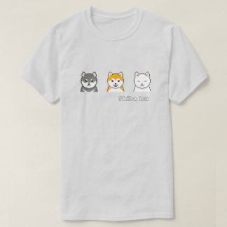Drei Shiba Inus mit verschiedenen Farben für die M T-Shirt