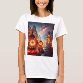 drei Signalleuchten mit dem Wort Blume T-Shirt