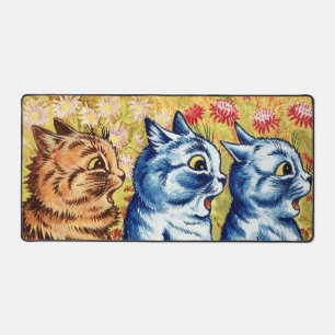 Drei singende Katzen von Louis Wain Schreibtischunterlage