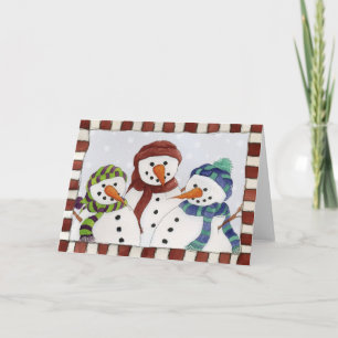 Drei-Snowmen-Karten Feiertagskarte
