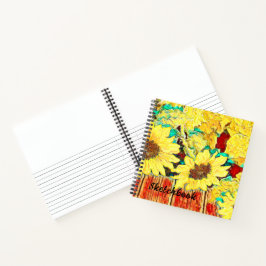 Drei Sonnenblumen Notizbuch