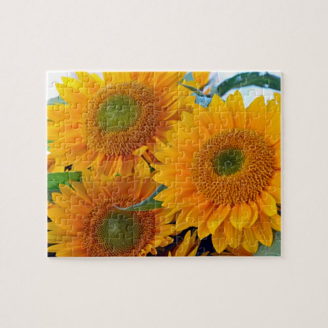 Drei Sonnenblumen Puzzle (Horizontal)
