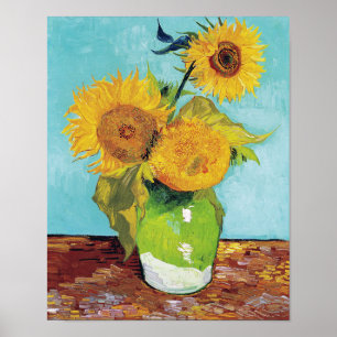 Drei Sonnenblumen, Van Gogh Poster