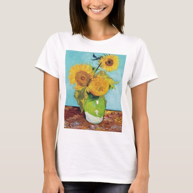 Drei Sonnenblumen, Van Gogh T-Shirt (Vorderseite)