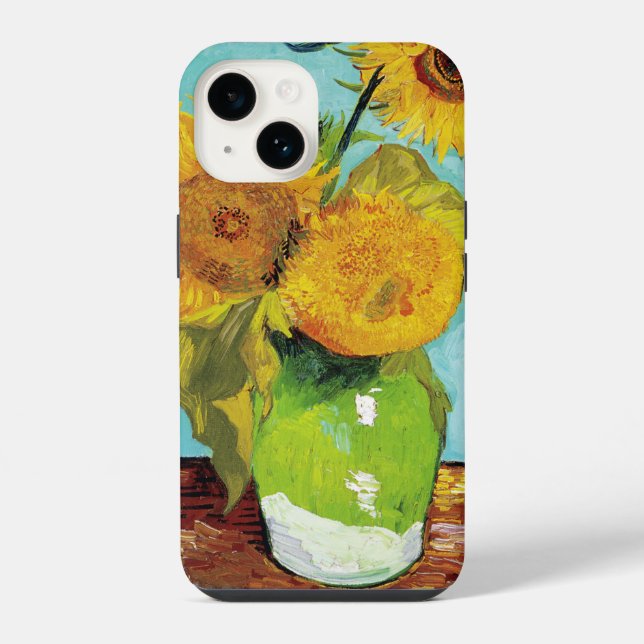 Drei Sonnenblumen | Vincent van Gogh iPhone Hülle (Rückseite)