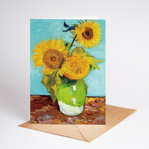 Drei Sonnenblumen   Vincent van Gogh Karte