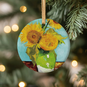 Drei Sonnenblumen   Vincent van Gogh Keramik Ornament
