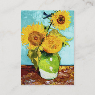 Drei Sonnenblumen von Van Gogh Chubby Visitenkarte