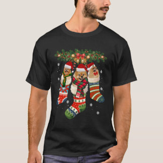 Drei Spitz Sock Weihnachts-Weihnachtsmannmütze X-M T-Shirt